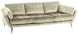 Big Sofa Softy mit Kissen B: 254 cm Naturfarben Velours