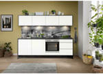 Möbelix Küchenzeile Ip7500 mit Geräten 245 cm Weiß/Lavagrau