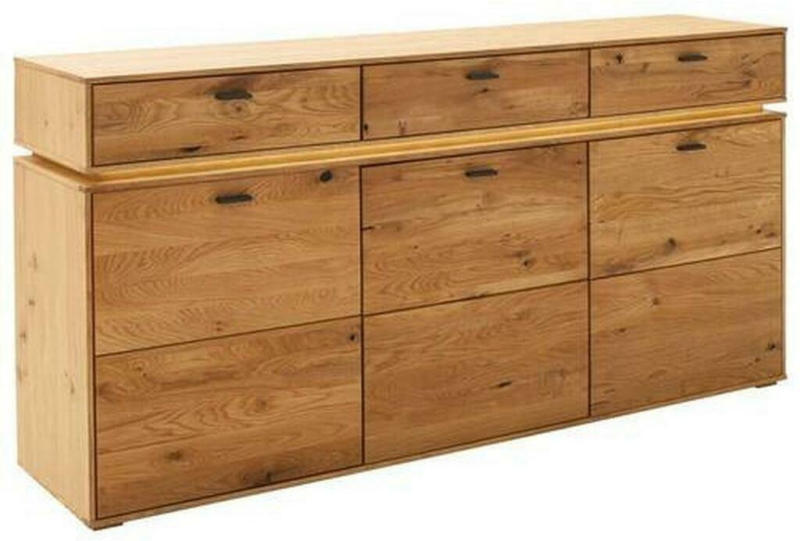 Sideboard Echtholz B: 183 cm Como Wildeiche