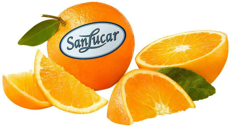 SanLucar Orangen gelegt aus Spanien