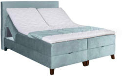 Boxspringbett mit Topper 160x200cm Elise, Mintgrau