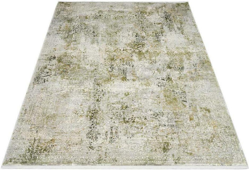 Teppich Läufer Grau/Grün Abstrakt Avignon 80x200 cm
