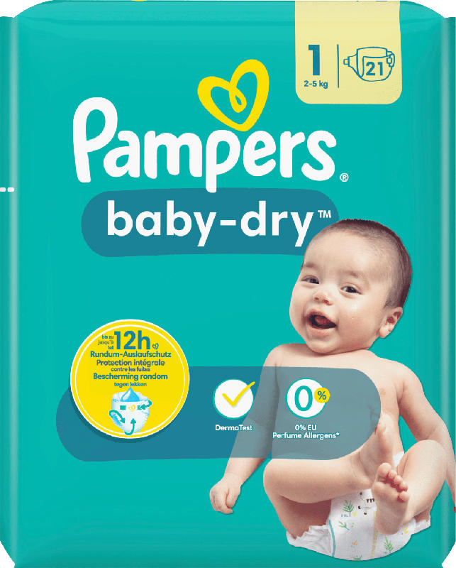 Pampers baby-dry Windeln Gr. 1 (2-5 kg)