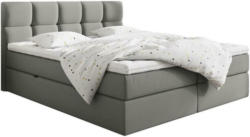 Boxspringbett mit Topper 160x200cm Lorie, Grau