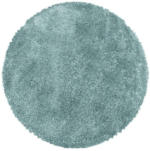 Möbelix Hochflor Teppich Blau Naturfaser Fluffy Ø 160 cm