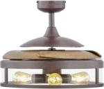 Möbelix Deckenventilator Fanaway Bronzen 4 Flügel, LED-Leuchte