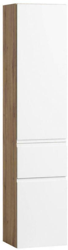 Hochschrank Varese B: 40 cm Weiß/Wotaneiche Dekor