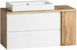 Möbelix Waschbecken mit Unterschrank Varese B: 105 cm Weiß/Eiche
