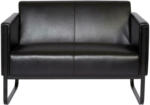 Möbelix Zweisitzer-Sofa Bali Black Schwarz