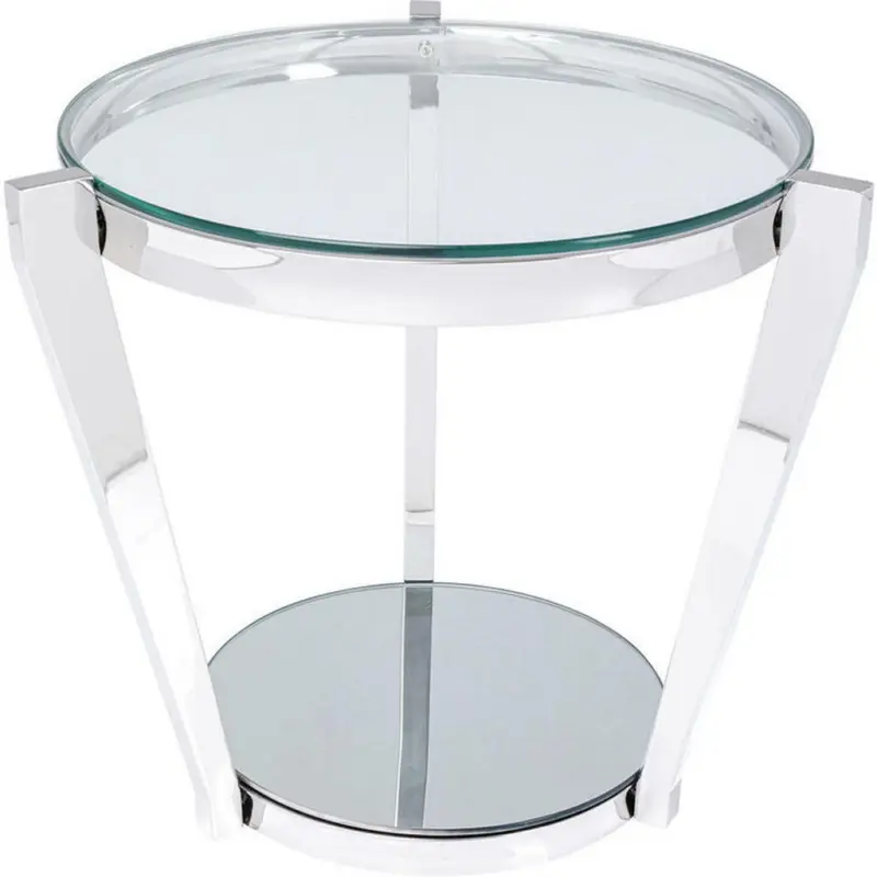 Beistelltisch in Metall, Glas 50/50/50 cm