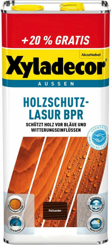 Xyladecor Holzschutz-Lasur BPR Palisander 6 l
