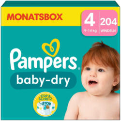 Pampers Baby-Dry Grösse 4 Monatsbox 204 Windeln -