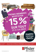 Pfister Pfister Happy Shopping Days - au 03.04.2023