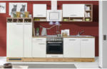 Möbelix Küchenzeile mit Geräten B: 310 cm Weiß/Eiche Dekor