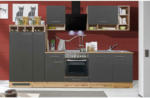 Möbelix Küchenzeile Economy Mit Geräten B: 310 cm Grau/Eiche