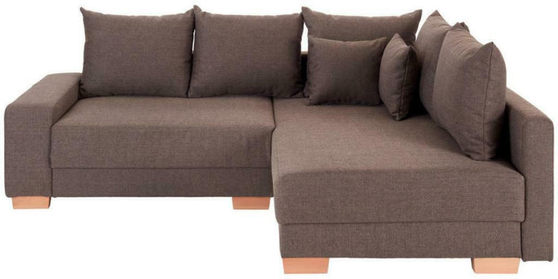 Ecksofa mit Schlaffunktion New York mit Kissen Anthrazit