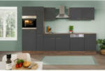 Möbelix Küchenzeile mit Geräten B: 310 cm Grau/Eiche Dekor