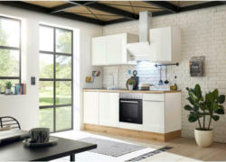 Küchenzeile mit Geräten B: 220 cm Weiß