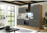 Möbelix Küchenzeile mit Geräten B: 2810 cm Grau/Eiche Dekor