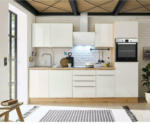 Möbelix Küchenzeile mit Geräten B: 280 cm Weiß/Eiche Dekor