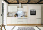 Möbelix Küchenzeile Bema mit Geräten B: 370 cm Weiß/Eiche Dekor