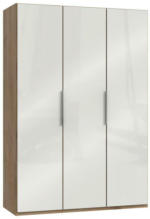 Möbelix Drehtürenschrank B: 150 cm Level 36d Weiß/Eiche Dekor