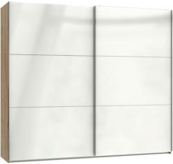 Schwebetürenschrank B: 250 cm Level 36d Weiß/Eiche Dekor