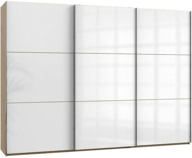 Schwebetürenschrank B: 300 cm Level 36d Weiß/Eiche Dekor