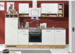 Möbelix Küchenzeile ohne Geräte B: 280 cm Weiß/Wildeiche Dekor