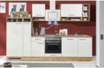 Möbelix Küchenzeile ohne Geräte B: 310 cm Weiß/Wildeiche Dekor