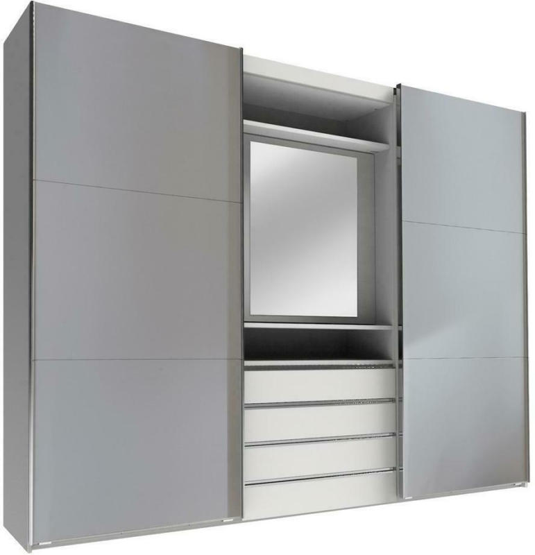 Schwebetürenschrank Magic Hellgrau/Weiß B: 300 cm