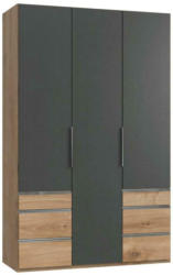 Drehtürenschrank mit Laden, B: 150 cm Eiche Dekor/Graphitf.