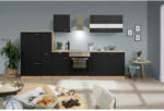 Möbelix Küchenzeile ohne Geräte B: 300 cm Schwarz/Eiche Dekor