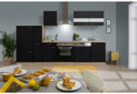 Möbelix Küchenzeile ohne Geräte B: 310 cm Schwarz/Eiche Dekor