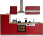 Möbelix Küchenzeile ohne Geräte B: 280 cm Rot/Weiß