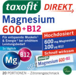 dm-drogerie markt taxofit Magnesium 600 + B12 Direkt-Granulat 20 St - bis 15.06.2023