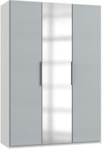 Möbelix Drehtürenschrank Level36a Hellgrau/Weiß B:150cm