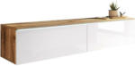 Möbelix Lowboard B: 140 cm Eiche Wotan Dekor/Weiß