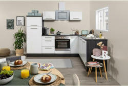 Einbauküche Eckküche Möbelix mit Geräten 260x200 cm Weiß