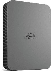 Lacie 4TB Mobile Drive Secure für Mac Festplatte, Extern, 2.5 Zoll, HDD, USB-C 3.2 Gen 1, Bis 130 MB/s, Space Grau