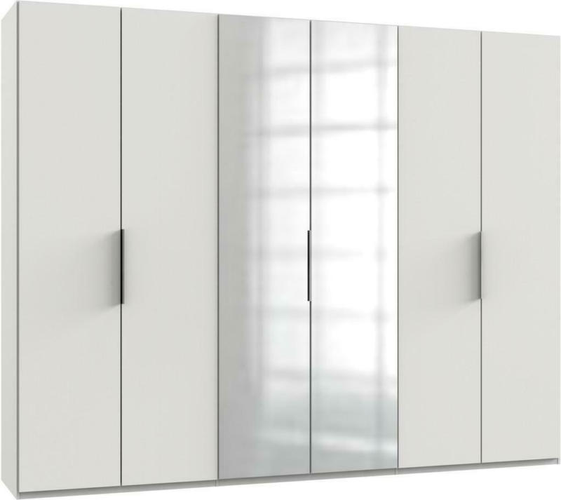 Drehtürenschrank B: 300 cm Level Weiß