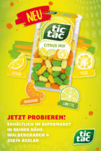 tic tac tic tac: Citrus Mix! Jetzt probieren! - bis 30.04.2023