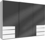 Möbelix Schwebetürenschrank mit Laden B: 300 cm Level Grau/Weiß