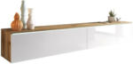 Möbelix Lowboard B: 180 cm Eiche Wotan Dekor/Weiß