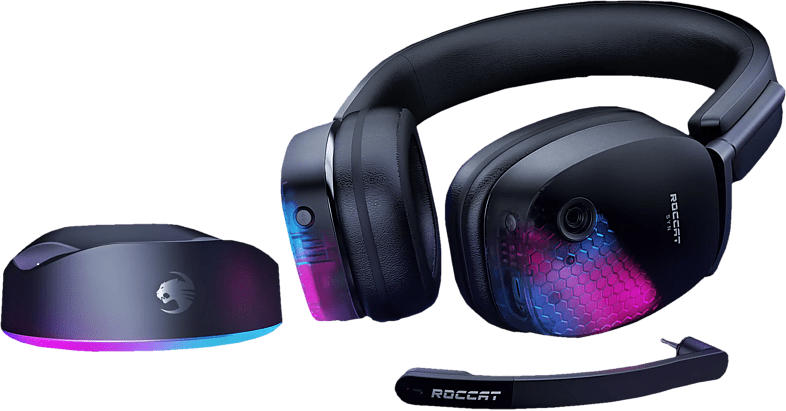 Roccat Gaming-Headset Syn Max Air, kabellos, RGB, Schwarz