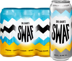 Bière lager blonde Swaf Dr. Gab's, 6 x 50 cl
