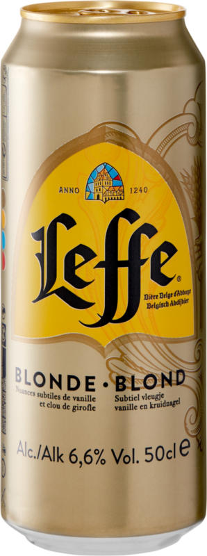 Birra chiara Leffe , 50 cl