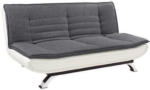 Möbelix 3-Sitzer-Sofa mit Schlaffunkt. Bari Dunkelgrau/Weiß