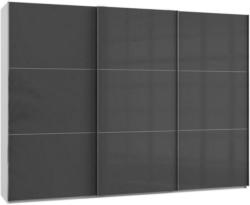 Schwebetürenschrank B: 300 cm Level Grau/Weiß