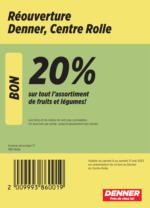 Denner Denner Centre Rolle Réouverture - au 20.05.2023
